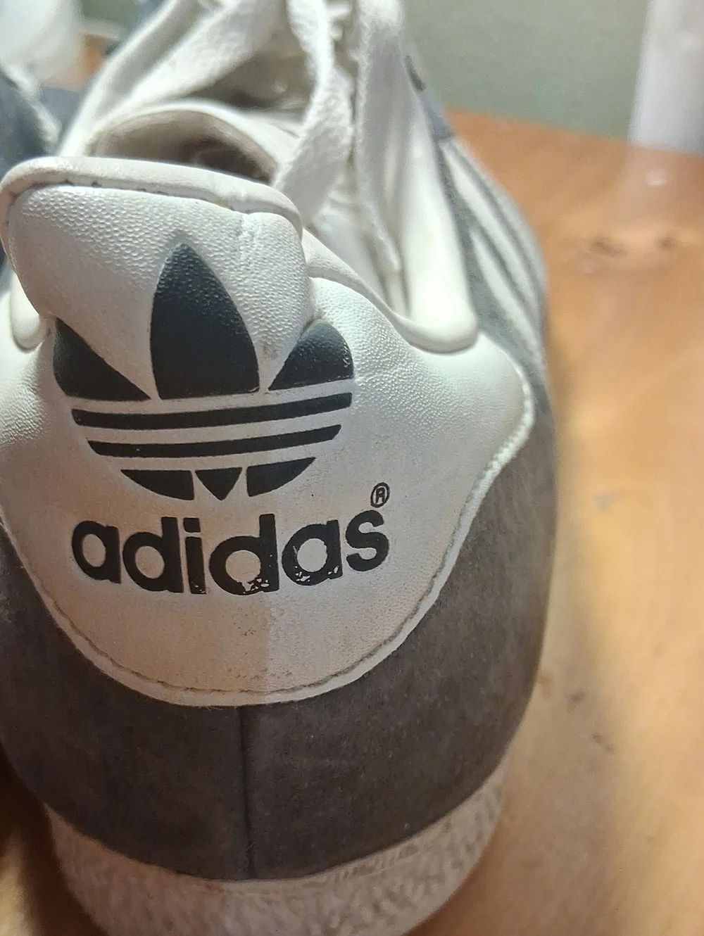 adidas Men's Suede Sneakers in Gray/blue and White Size 12